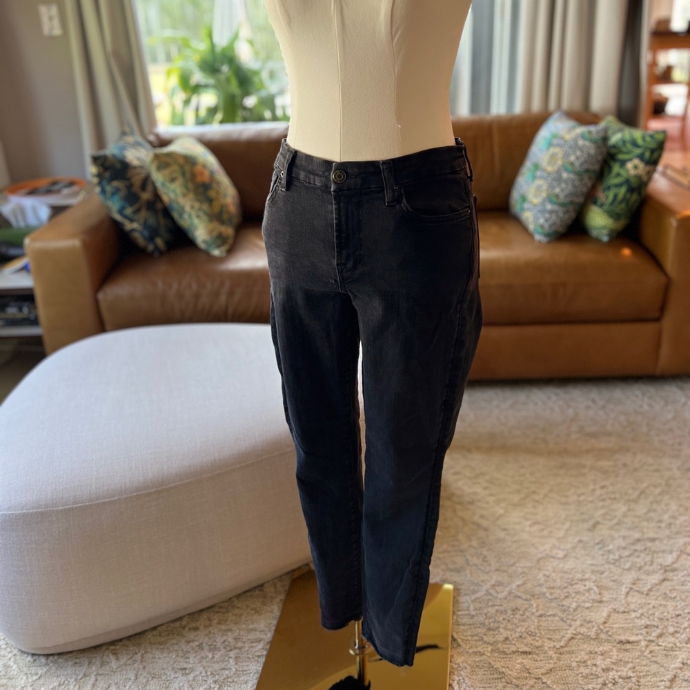 7 For All Mankind Black The Ankle Skinny Jeans